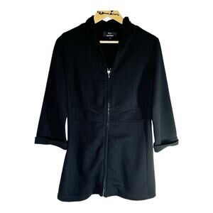 Women's Dennis Basso Black Fitted Blazer boho chic Size Small